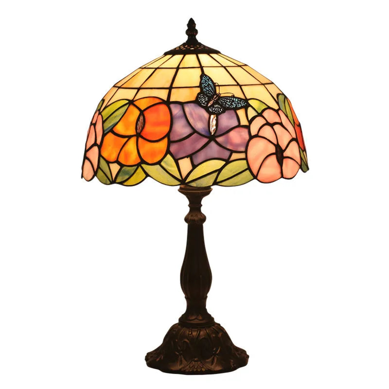 Elegant Butterfly Style Tiffany Table Lamp | Stained Glass LED Bedside Lamp for Home, Restaurant &amp; Bar