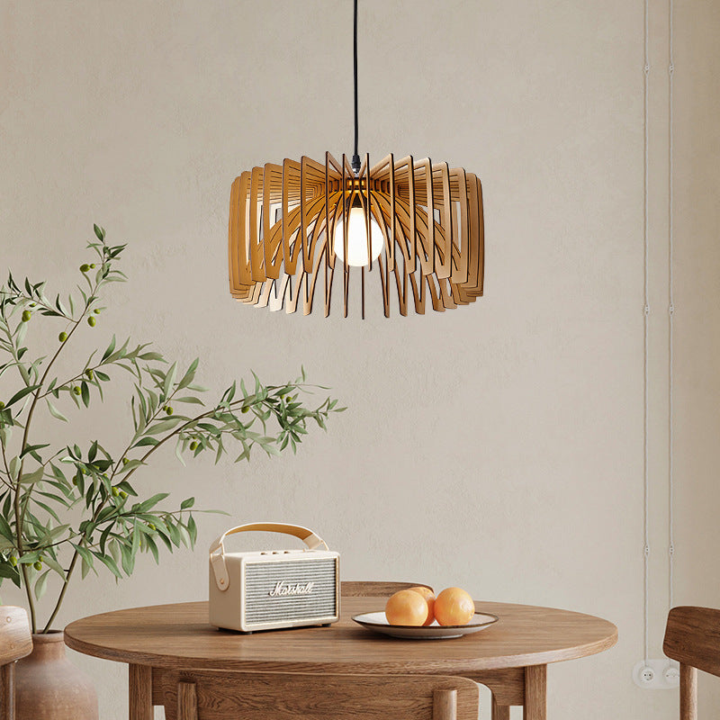Japanese Creative Minimalist Woodcraft Ceiling Lamp