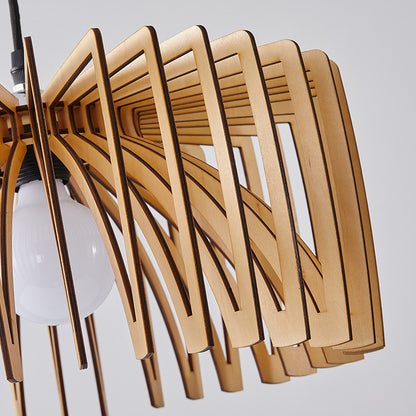 Japanese Creative Minimalist Woodcraft Ceiling Lamp