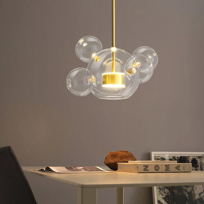 Artpad Living Room Chandelier Lighting Glass Bubble LED Chandelier for Dining Room Hanging Lamps for Ceiling Decoration Home