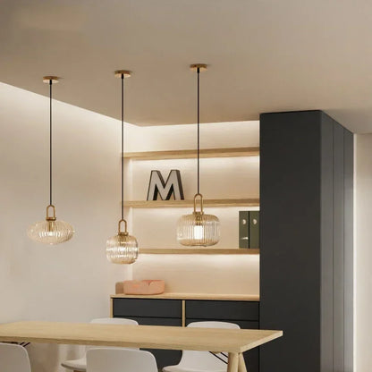 Nordic Minimalist Glass Pendant Lights Japanese LED Chandeliers for Dining Room Kitchen Bedside Home Decoration Hanging Lamp