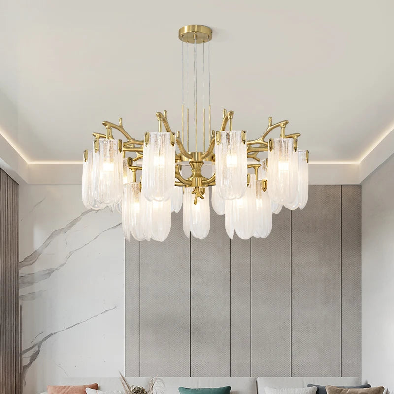 Luxury Villa Living Room Crystal Chandelier Home Indoor Lighting Decor Ceiling Chandelier Bedroom Study Crystal Light