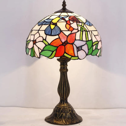 Elegant Bird Style Tiffany Table Lamp | Stained Glass LED Bedside Lamp for Home, Restaurant &amp; Bar