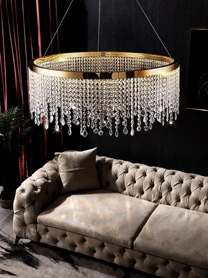 Living Room Luxury Chandelier Nordic Crystal Hanging Lamp Modern Home Decor LED Luster For Dining Room Pendant Lighting Fixture