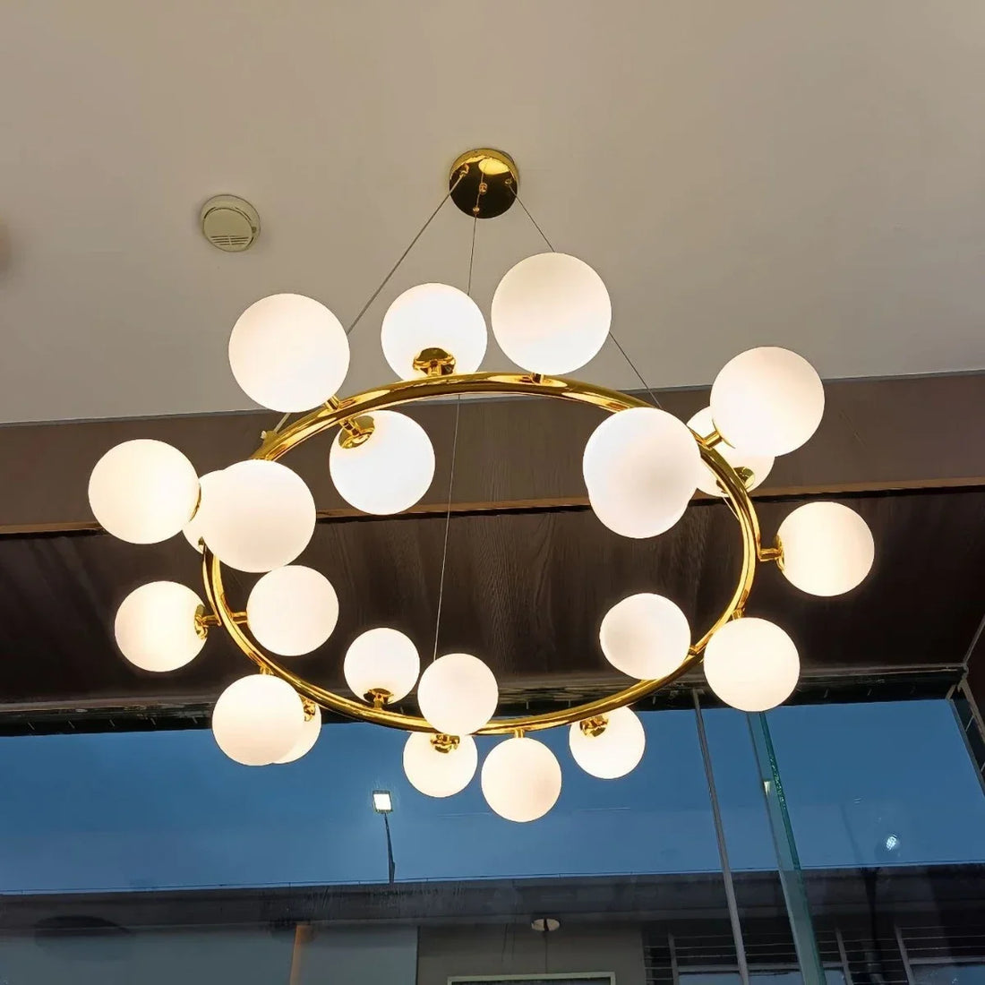 Contemporary LED Bubble Glass Pendant Chandelier for Living and Dining Rooms