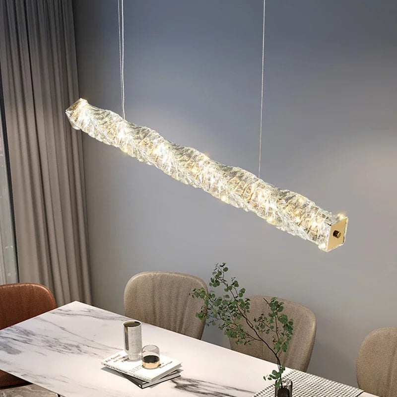 Modern Luxury LED Crystal Chandeliers for Dining Room Kitchen Lighting Decor Lustre Pendant Chandelier Indoor Bar Lights Fixture