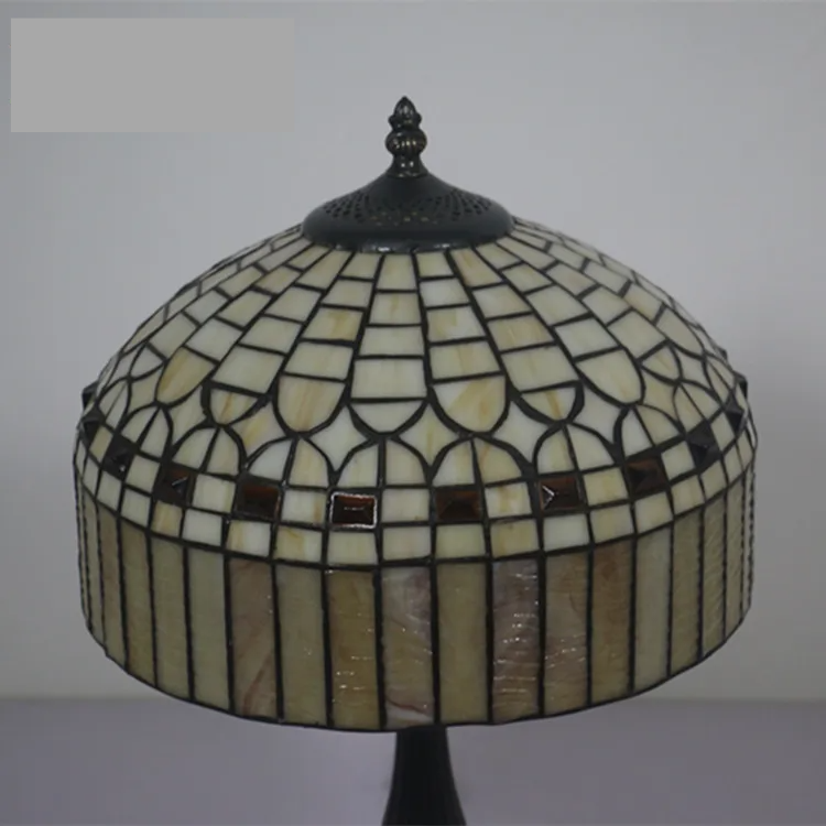 Elegant Crystal Yellow Tiffany Table Lamp | Stained Glass LED Bedside Lamp for Home, Restaurant &amp; Bar