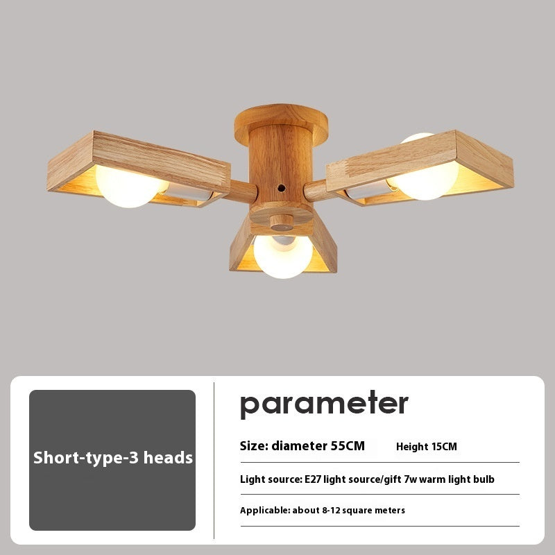 Japanese-style Solid Wood Lamp Restaurant Led Log Lamps