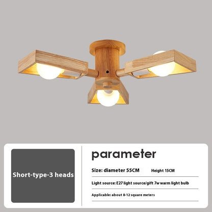 Japanese-style Solid Wood Lamp Restaurant Led Log Lamps