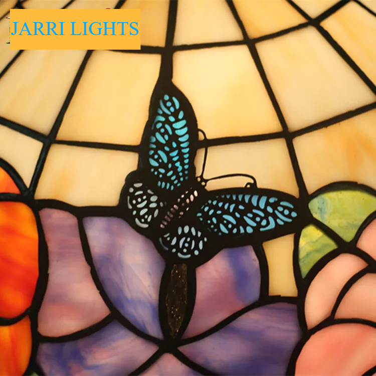 Elegant Butterfly Style Tiffany Table Lamp | Stained Glass LED Bedside Lamp for Home, Restaurant &amp; Bar