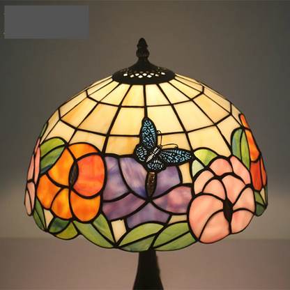 Elegant Butterfly Style Tiffany Table Lamp | Stained Glass LED Bedside Lamp for Home, Restaurant &amp; Bar