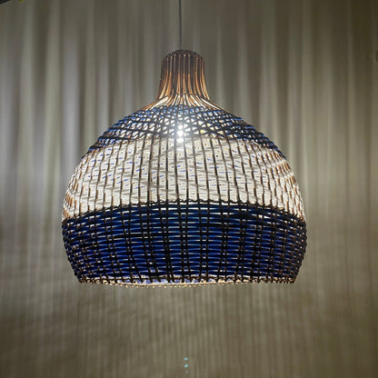 Luxury Rattan Dropper Lampshade | Handwoven Rattan Pendant Light | Sustainable Eco Friendly Lighting | Coastal Charm Chandelier Handmade