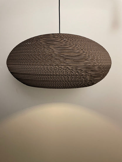 Modern Drum Corrugated Cardboard Pendant Light - Ceiling Light - Hanging Lampshade - Droplight - Livingroom/ Kitchen/ Bedroom/Restaurant