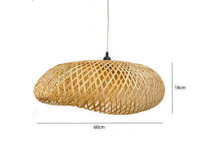 Floating Island Rattan Lampshade Handcrafted, Sustainable Eco Friendly Lighting, Pendant Light, Chandelier, Lampshade