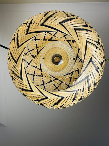 Cross Bamboo Lampshade Wicker Cross Handcrafted, Sustainable Eco Friendly Lighting, Pendant Light, Chandelier, Lampshade
