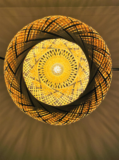 Cross Bamboo Lampshade Wicker Cross Handcrafted, Sustainable Eco Friendly Lighting, Pendant Light, Chandelier, Lampshade