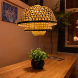 Modern Bamboo Weaving Light Droplight Lampshade Ceiling Light Bamboo Hanging Light Handmade Living Room Kitchen Bedroom Restaurant
